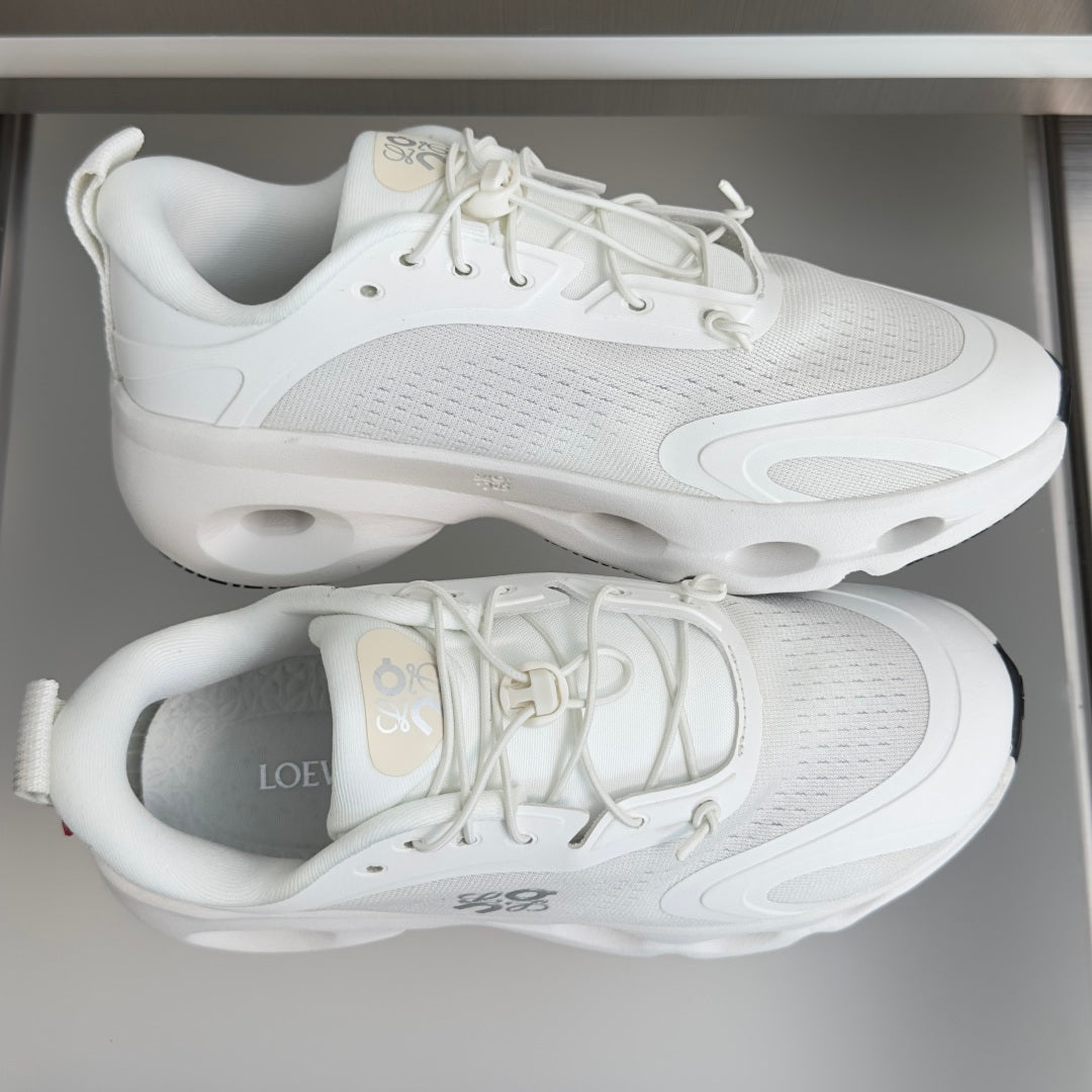 LOEWE x On Cloudsolo White & Light Grey Sneakers