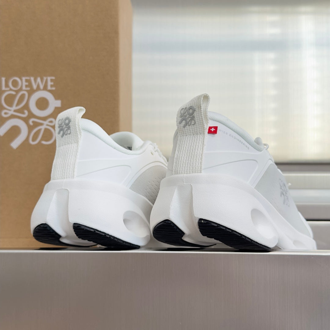 LOEWE x On Cloudsolo White & Light Grey Sneakers