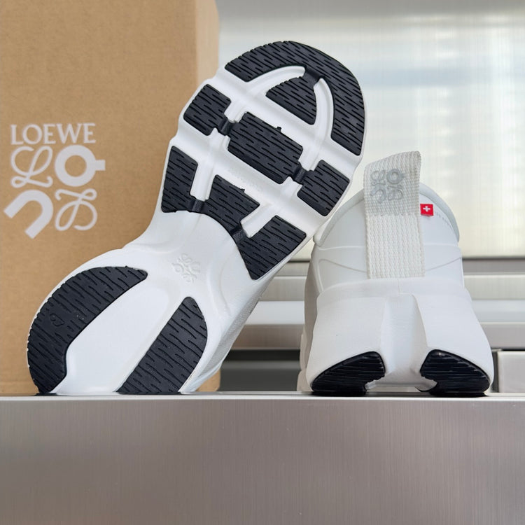 LOEWE x On Cloudsolo White & Light Grey Sneakers