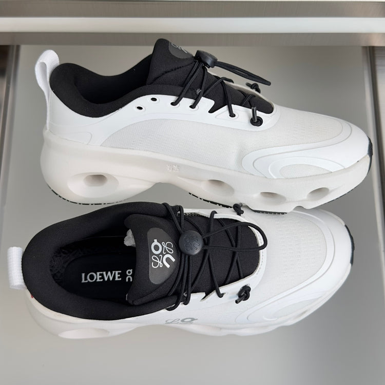 LOEWE x On Cloudsolo White & Black Sneakers
