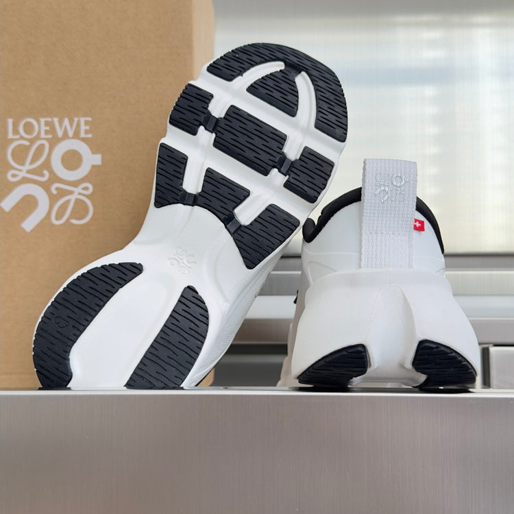 LOEWE x On Cloudsolo White & Black Sneakers