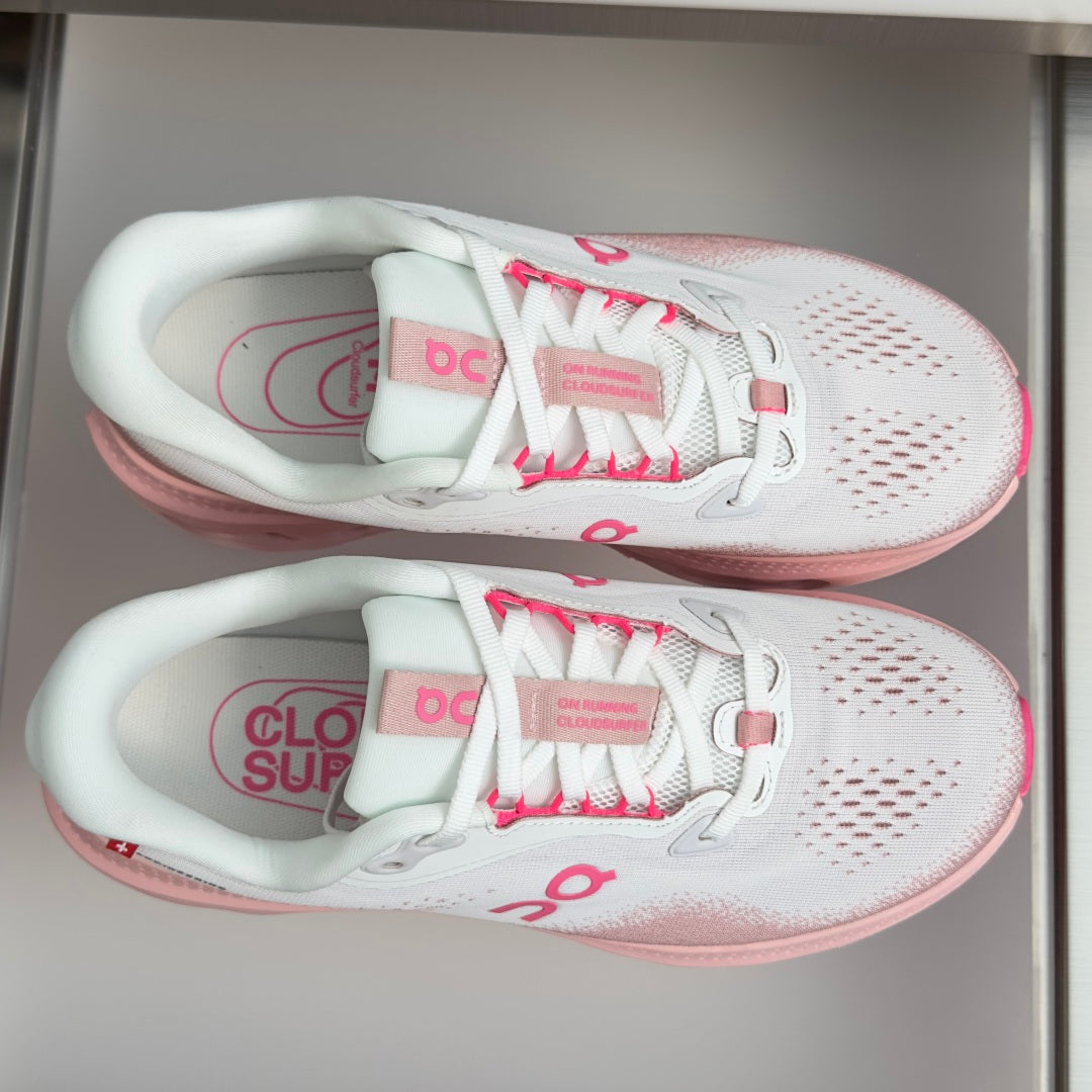 On Cloudvista 3 White & Blush Pink Sneakers