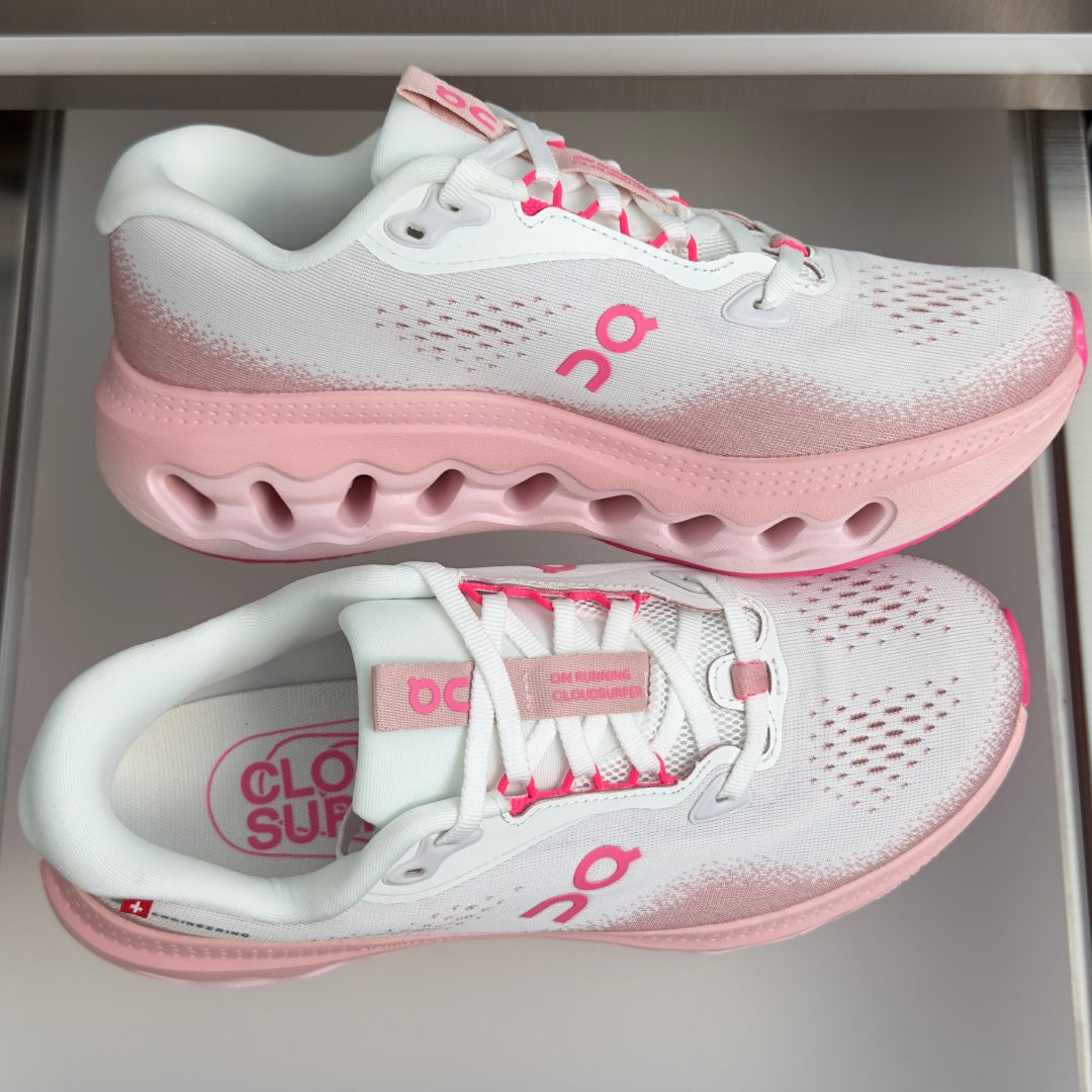 On Cloudvista 3 White & Blush Pink Sneakers