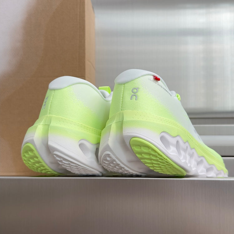 On Cloudvista 3 White & Neon Lime Sneakers