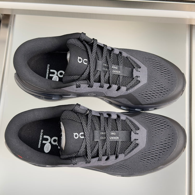 On Cloudrunner 3 Black & Charcoal Sneakers