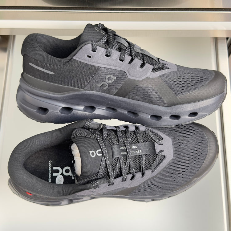 On Cloudrunner 3 Black & Charcoal Sneakers