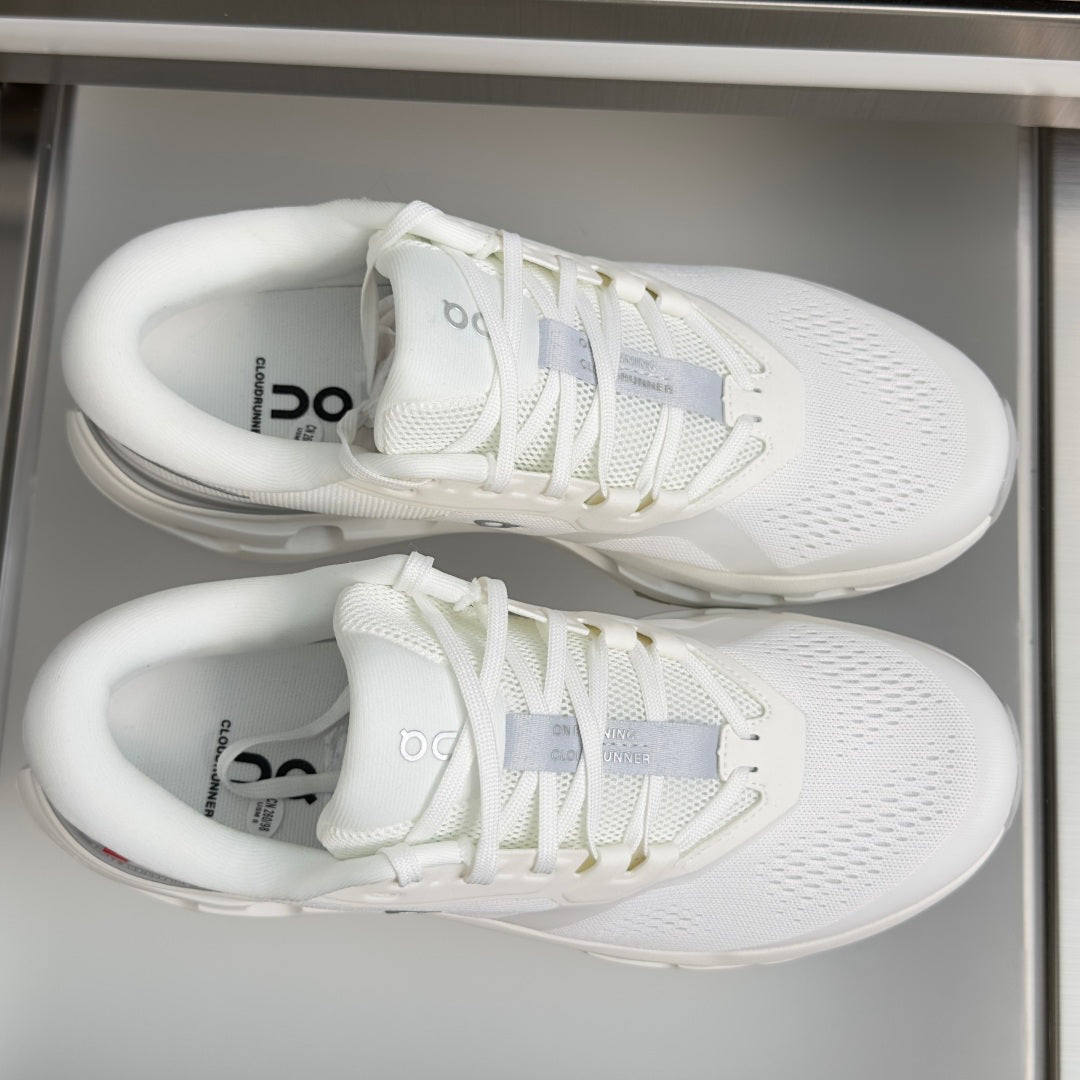 On Cloudrunner 3 White Sneakers