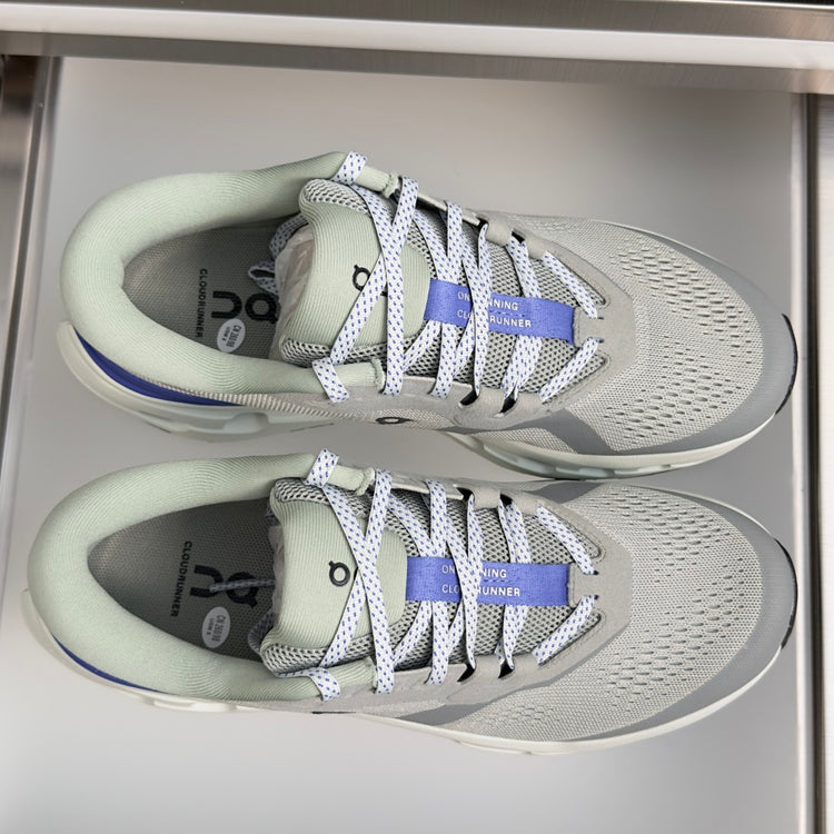 On Cloudrunner 3 Light Grey & Blue Sneakers