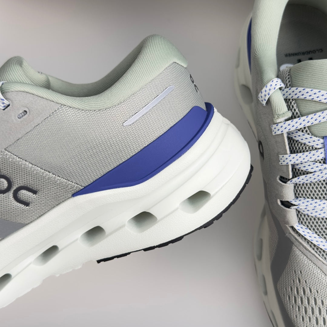 On Cloudrunner 3 Light Grey & Blue Sneakers