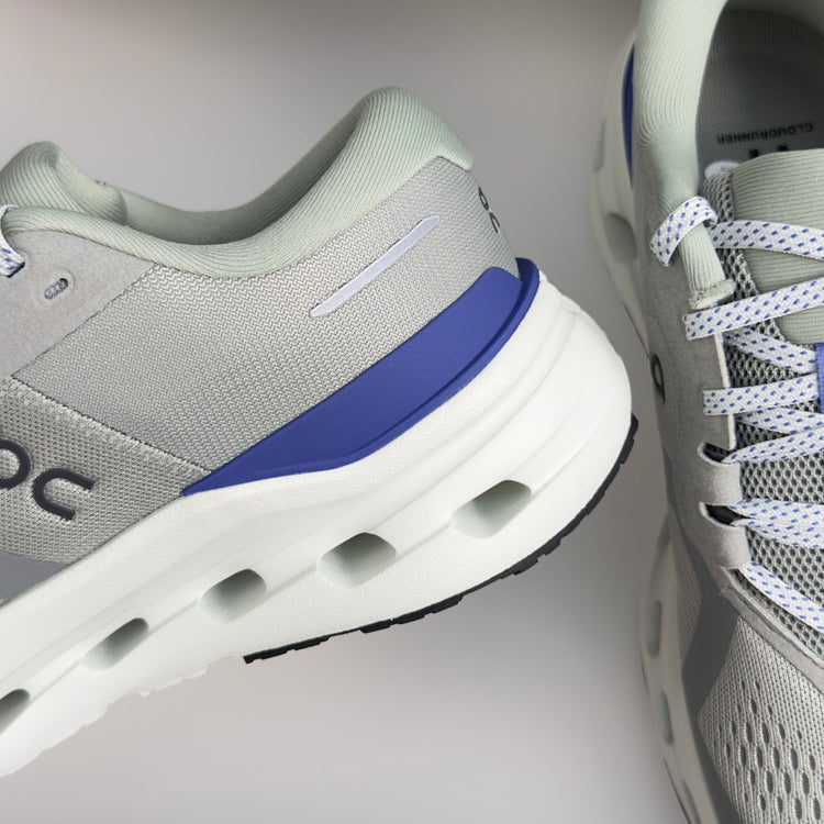 On Cloudrunner 3 Light Grey & Blue Sneakers