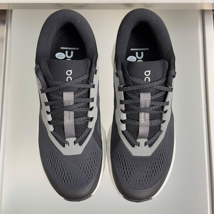 On Cloudrunner 3 Black & White Sneakers