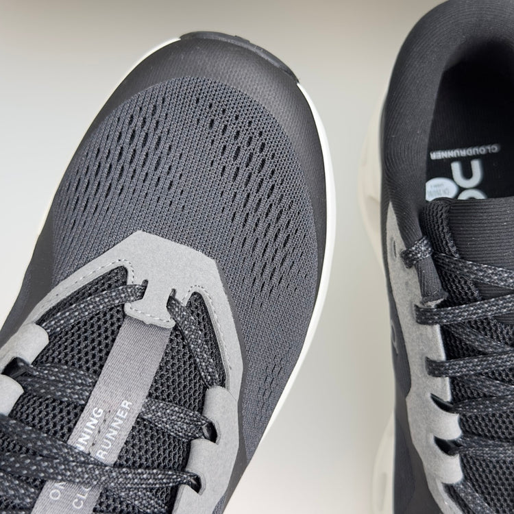 On Cloudrunner 3 Black & White Sneakers