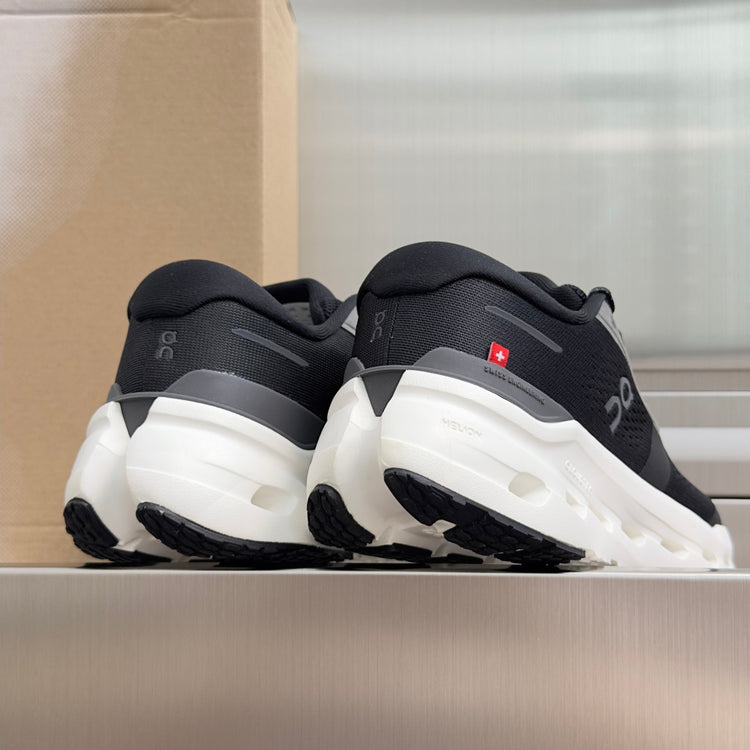 On Cloudrunner 3 Black & White Sneakers