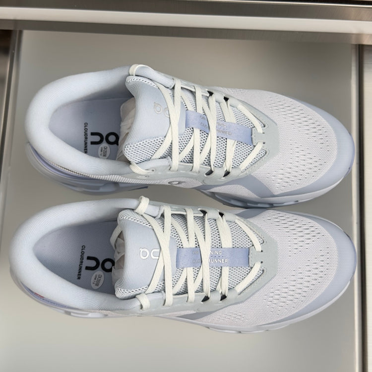 On Cloudrunner 3 White & Ice Blue Sneakers