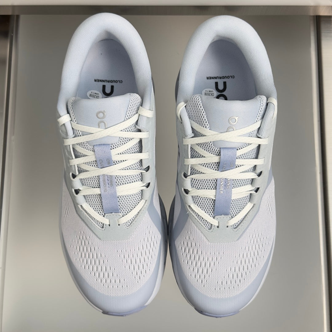 On Cloudrunner 3 White & Ice Blue Sneakers