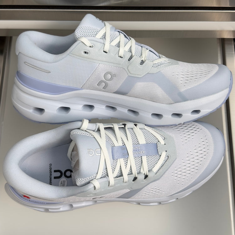 On Cloudrunner 3 White & Ice Blue Sneakers
