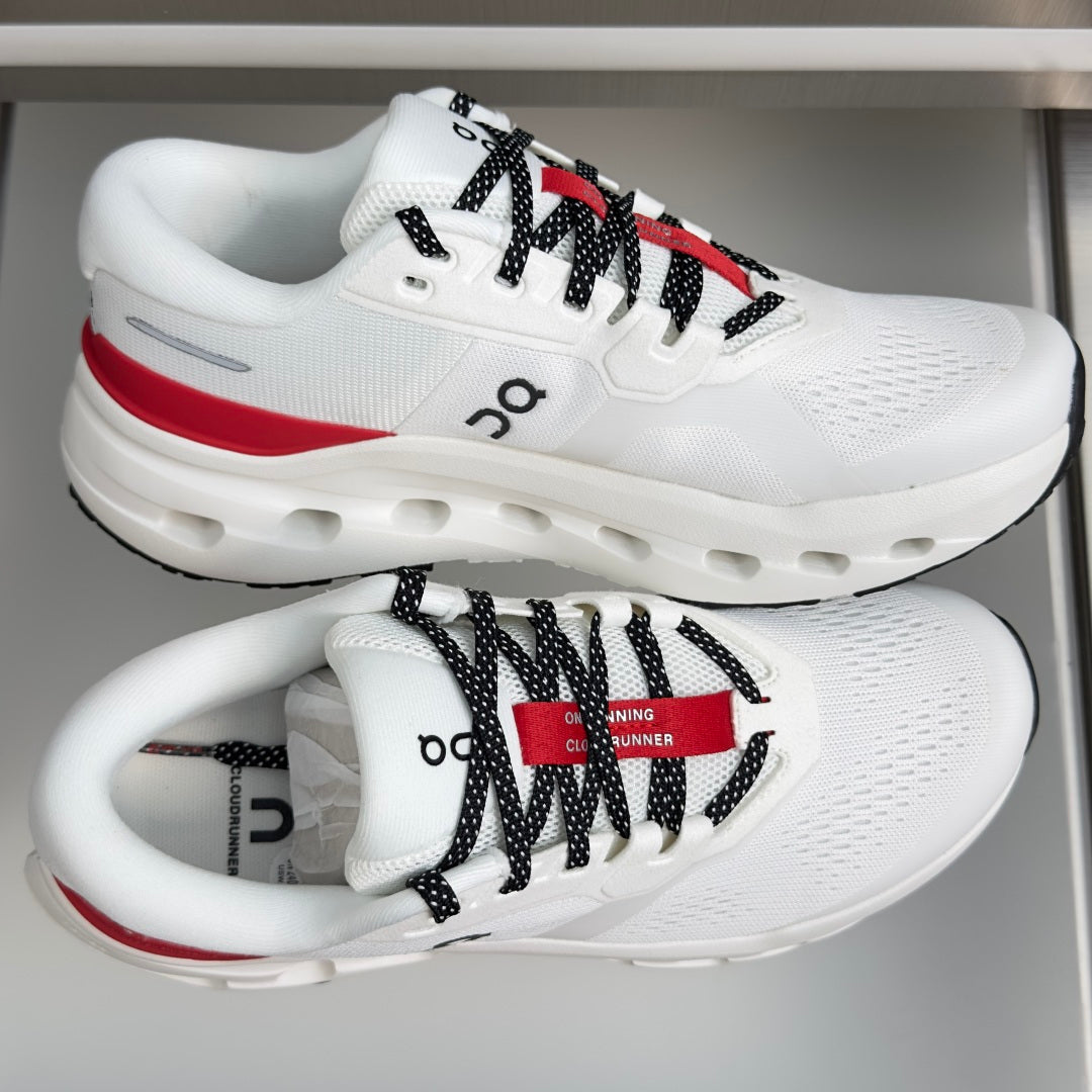 On Cloudrunner 3 White & Ice Blue Sneakers