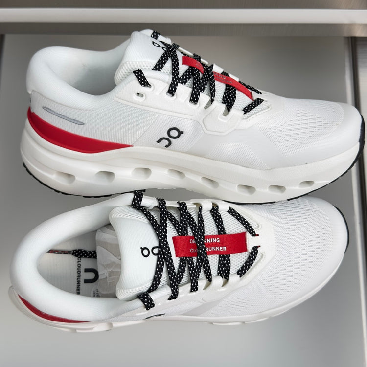 On Cloudrunner 3 White & Ice Blue Sneakers