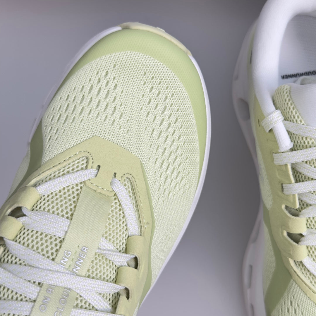 On Cloudrunner 3 Pale Lime & White Sneakers