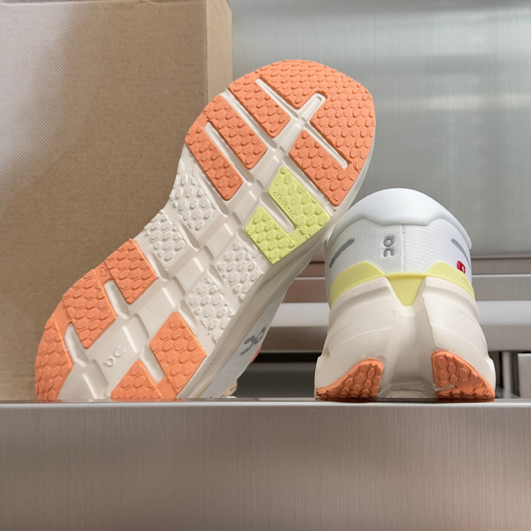 On Cloudrunner 3 White & Coral Sneakers