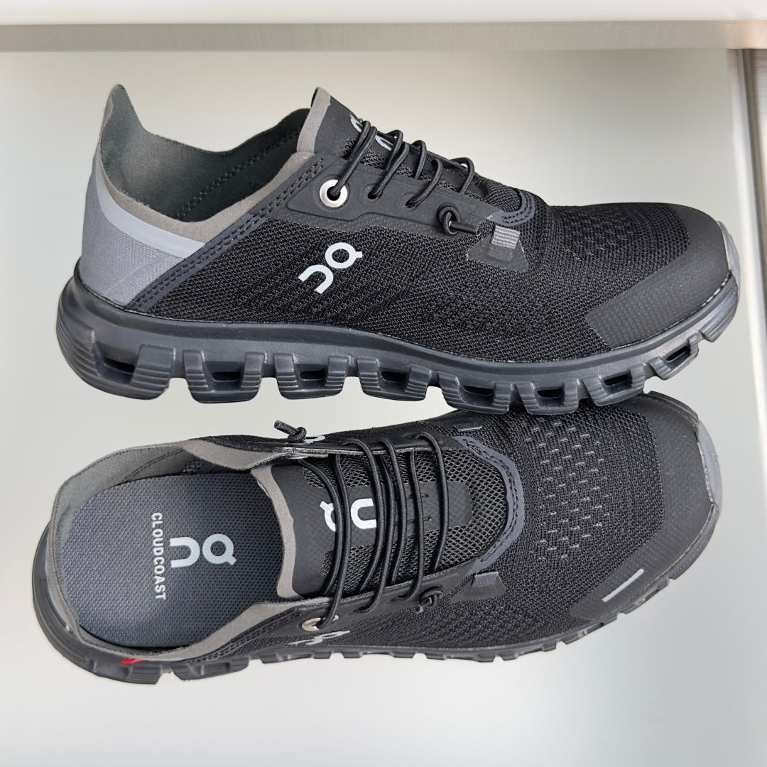 On Cloud 6 Coast Black & Grey Sneakers