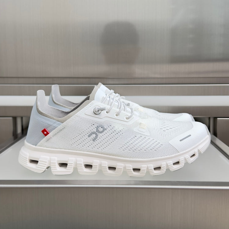 On Cloud 6 Coast White Sneakers