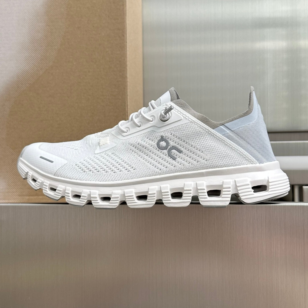 On Cloud 6 Coast White Sneakers