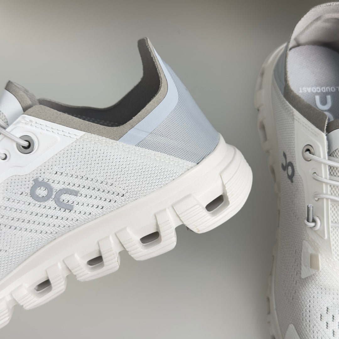 On Cloud 6 Coast White Sneakers