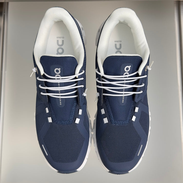 On Cloud 6 Coast Navy & White Sneakers