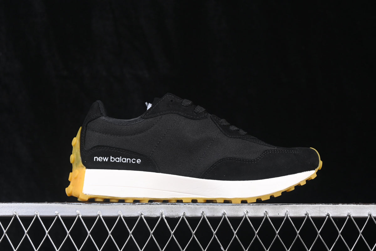 New Balance 327 Black & Patterned White Sneakers