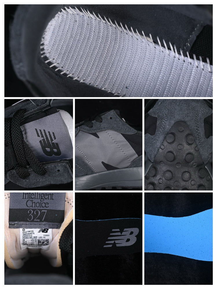 New Balance 327 Grey & Black Sneakers