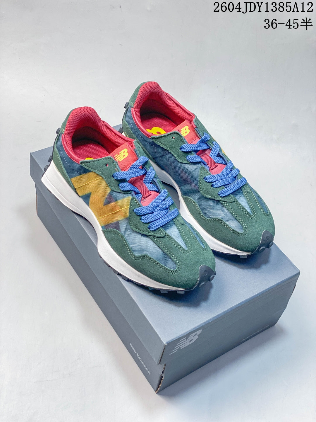 New Balance 327 Green & Yellow Sneakers