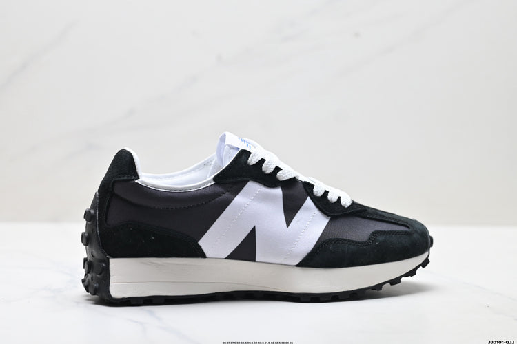 New Balance 327 Black & White Sneakers