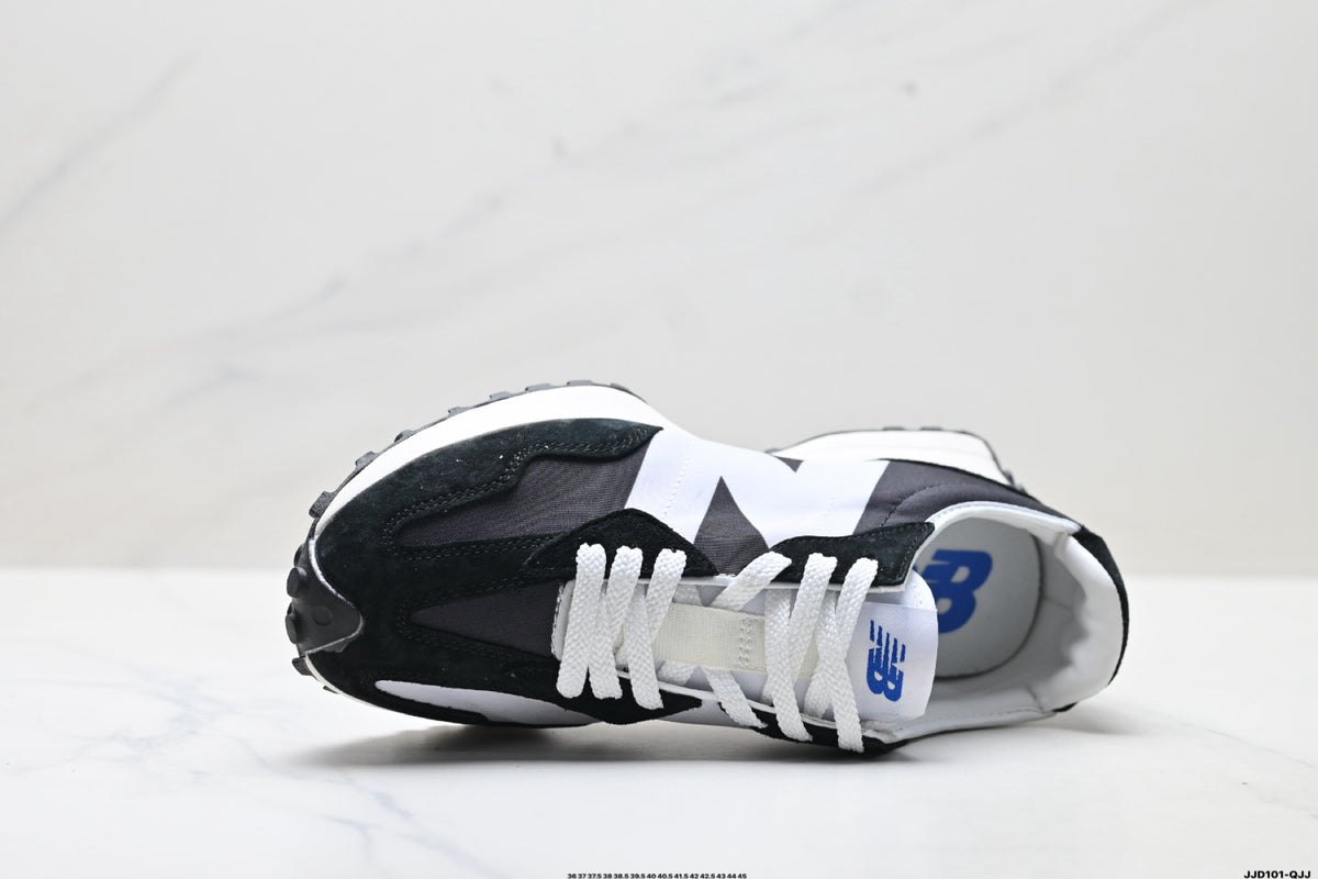 New Balance 327 Black & White Sneakers