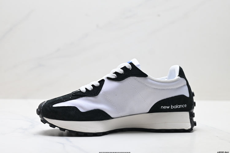 New Balance 327 Black & White Sneakers