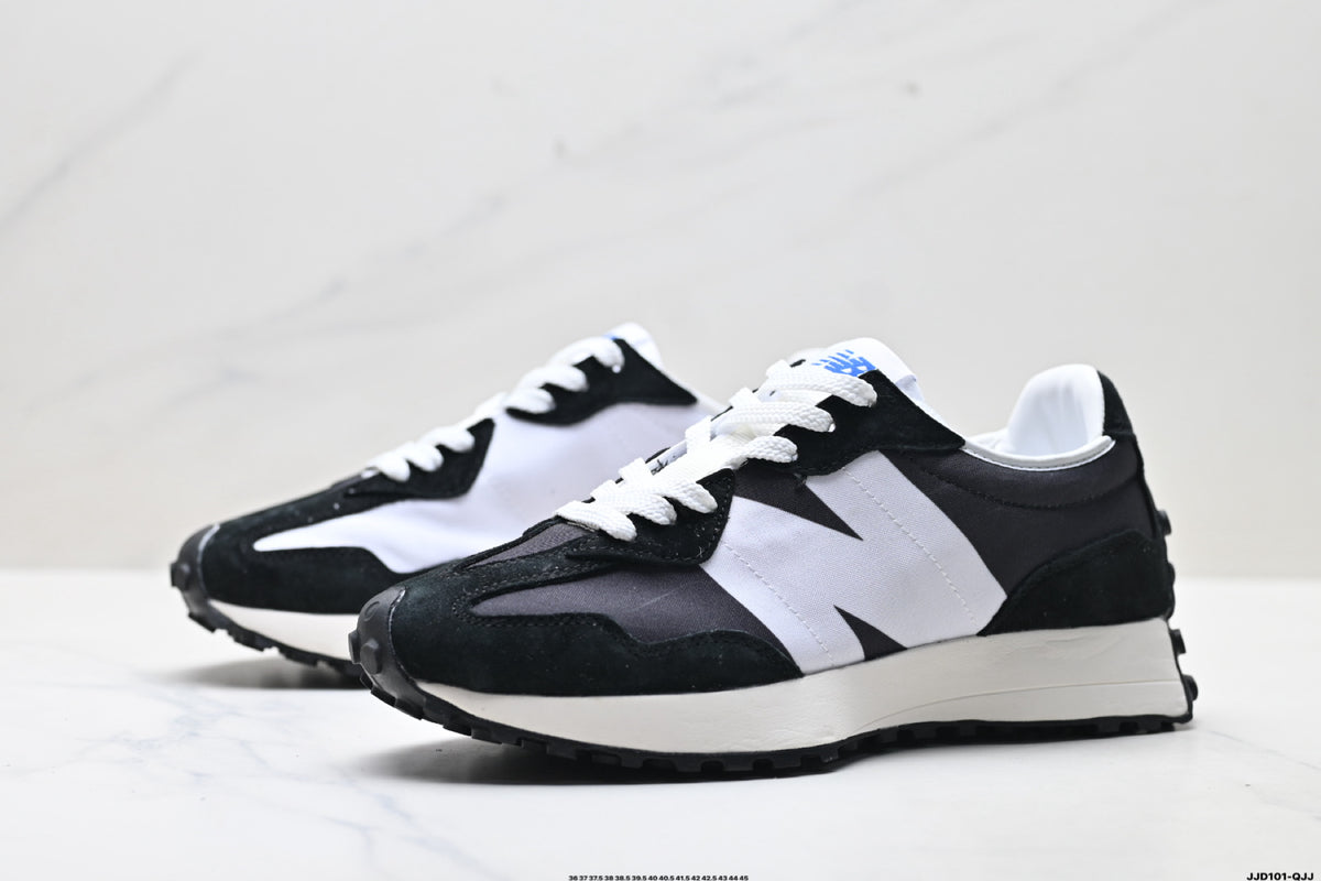 New Balance 327 Black & White Sneakers