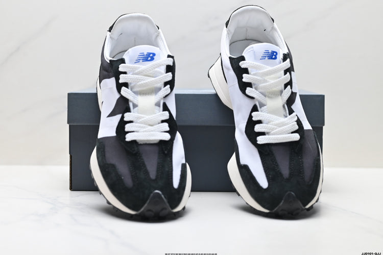 New Balance 327 Black & White Sneakers