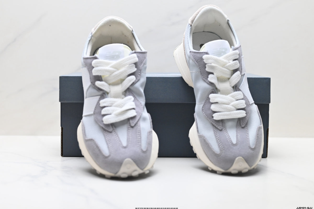 New Balance 327 Light Grey & White Sneakers