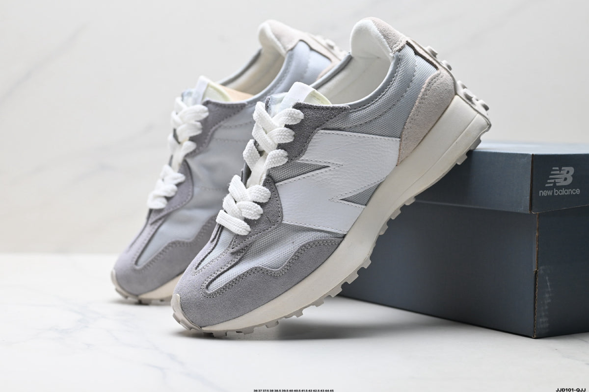 New Balance 327 Light Grey & White Sneakers