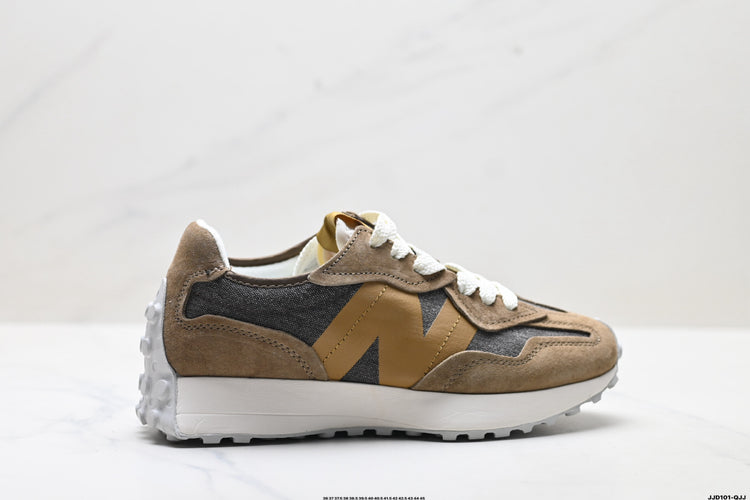 New Balance 327 Taupe & Mustard Sneakers