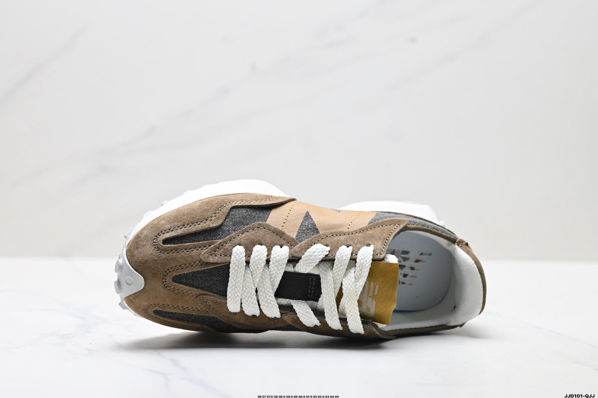 New Balance 327 Taupe & Mustard Sneakers