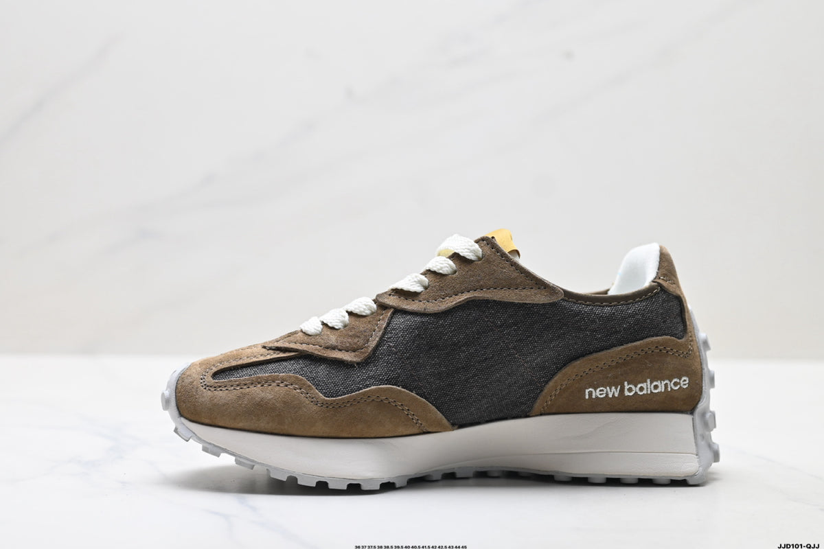 New Balance 327 Taupe & Mustard Sneakers
