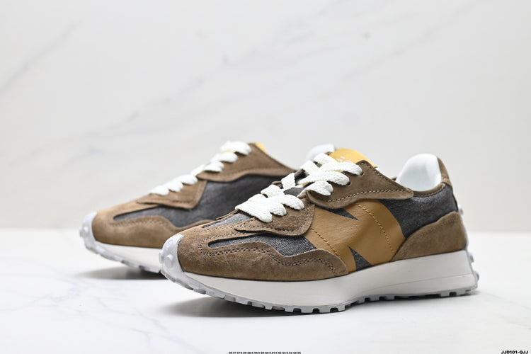 New Balance 327 Taupe & Mustard Sneakers