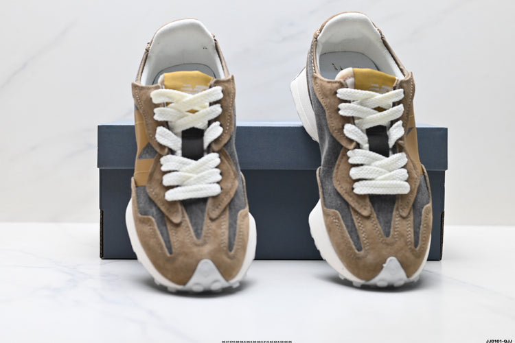 New Balance 327 Taupe & Mustard Sneakers