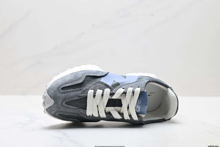 New Balance 327 Grey & Blue Sneakers