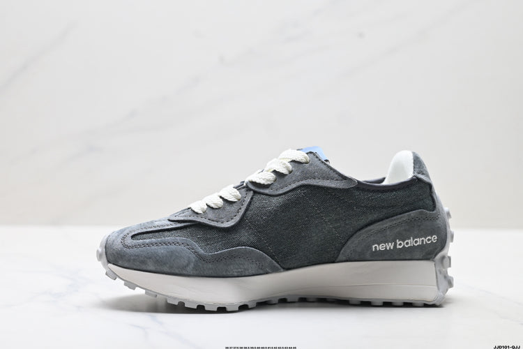 New Balance 327 Grey & Blue Sneakers