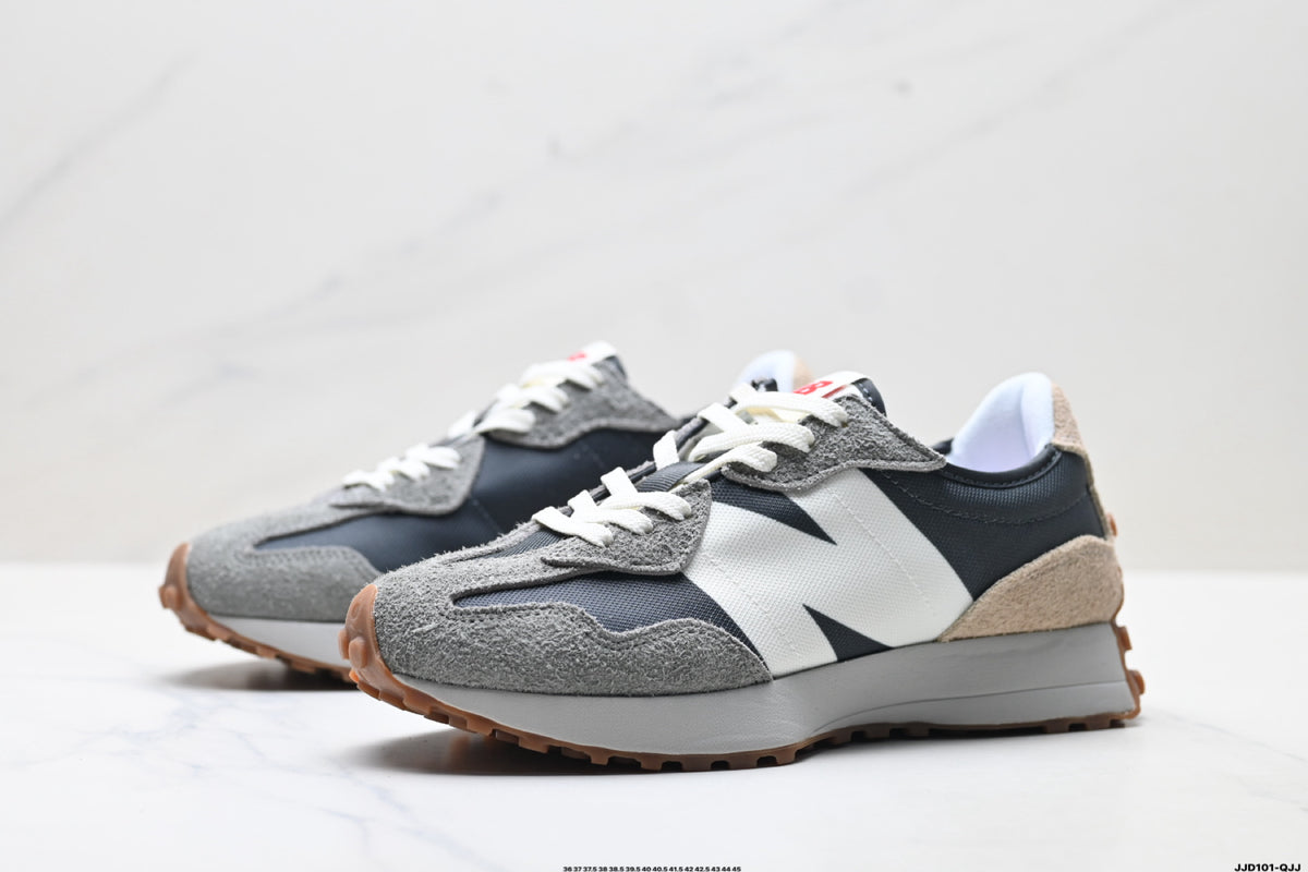 New Balance 327 Grey & White Sneakers