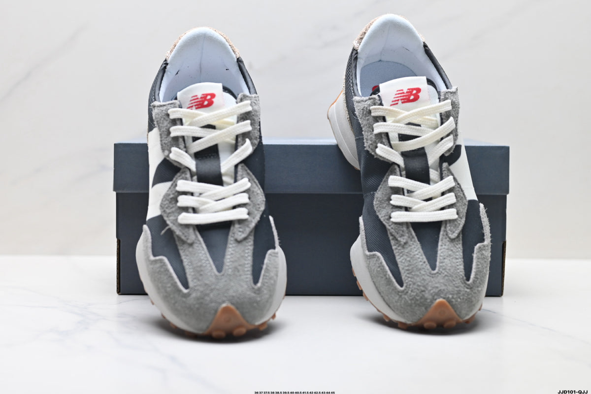 New Balance 327 Grey & White Sneakers