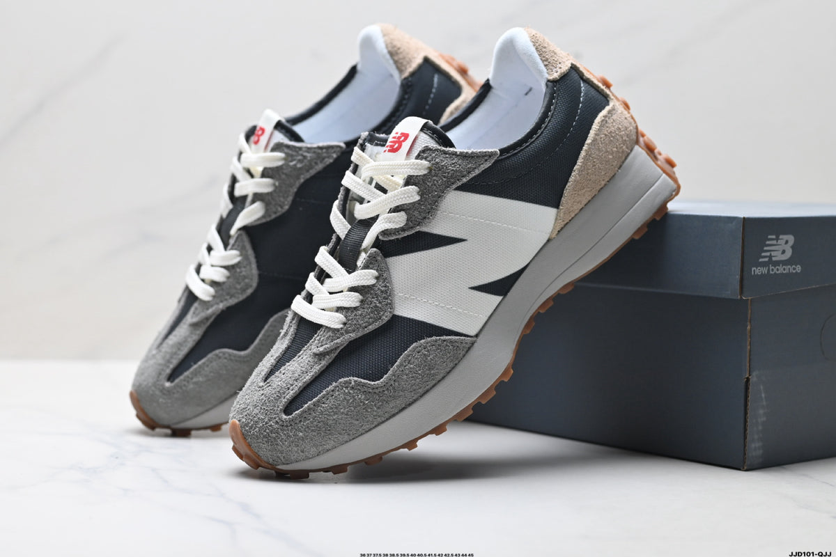 New Balance 327 Grey & White Sneakers