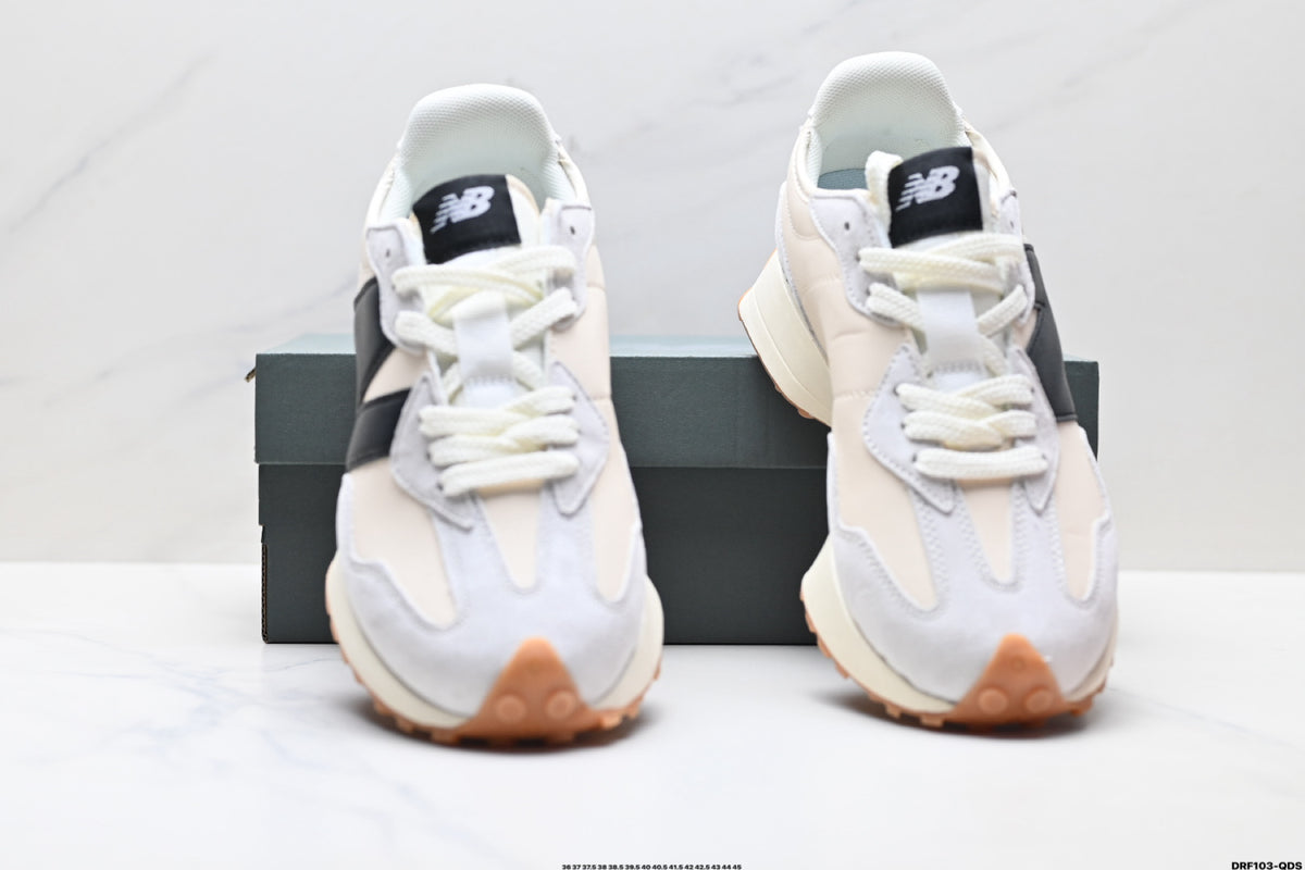 New Balance 327 White & Black Sneakers
